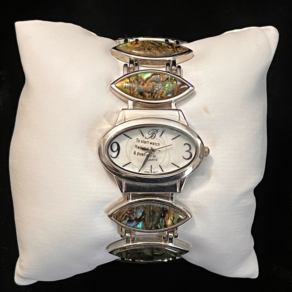 Silver and Abalone Shell Watch